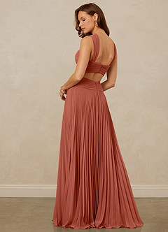 Christian Siriano Bridal for Azazie 1009 Bridesmaid Dresses Clay A-Line Pleated Chiffon Dress image3