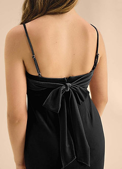 Azazie Mai Junior Linia A Dekolt w kształcie serca Aksamit Długość podłogi Młodsza druhna Sukienka image8