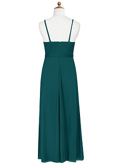 Azazie Luxy Junior Peacock Pleated Mesh Dress image7