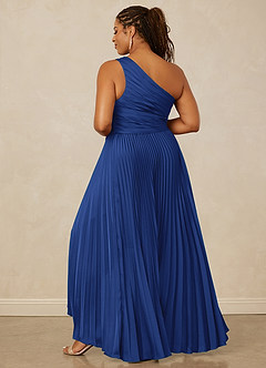 Christian Siriano Bridal for Azazie 1008 Bridesmaid Dresses Royal Blue A-Line One Shoulder Stretch Satin Dress image14