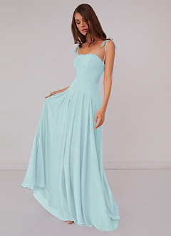 Barbie ♥ Azazie Final Sale Barbie Pink A-Line Pleated Chiffon Dress image4