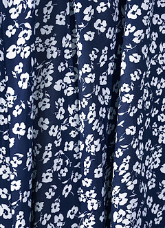 Express Yourself Navy Blue Floral Print Wrap Dress image8