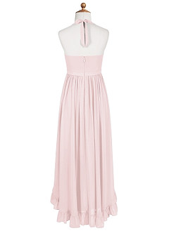Azazie Hermione Vestido de Rosa Rubor de Gasa/ Chiffon de Acampanado image7
