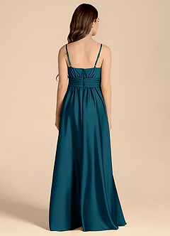 Azazie Catalina Junior Klä av A-Line i Stretch Satin Älskling Halsringning image2