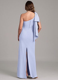 Azazie Capri Bridesmaid Dresses Lavender A-Line One Shoulder Chiffon Dress image2