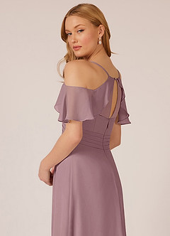 Azazie Dakota Bridesmaid Dresses A-Line V-Neck Pleated Chiffon Floor-Length Dress image5