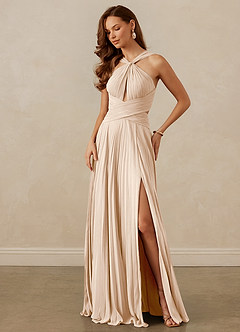 Christian Siriano Bridal for Azazie 1009 Bridesmaid Dresses White Alabaster A-Line Pleated Chiffon Dress image8