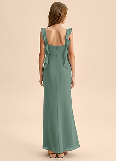 Azazie Jessamine Junior Eucalyptus Mermaid Sweetheart Neckline Chiffon Dress image2