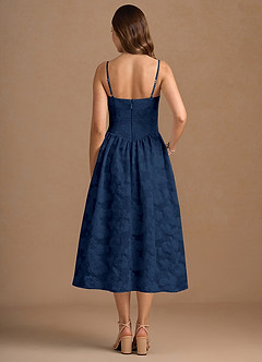 Vestido Azul Marino Oscuro Midi Celestine image2
