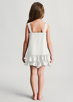 front Ensemble pyjama fille : haut à volants en satin et short