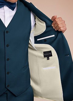 front Adrian Dark Navy Shawl Lapel Structured Stretch Tuxedo Jacket