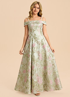 front Azazie Paisley Junior Formal Dress