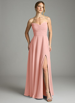 Azazie Ayla Abiti da Damigella Abito A-Line in Chiffon Scollo a Cuore Rosetta image7