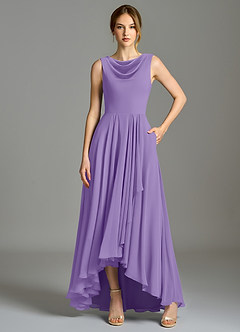 Azazie Wonderland Bridesmaid Dresses Tahiti A-Line Pleated Chiffon Dress image6