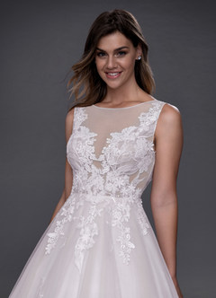 Azazie Sedona Wedding Dresses Ball-Gown Tulle Chapel Train Dress image4