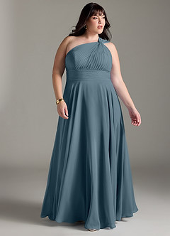 Azazie Charlize Brautjungfernkleider A-Linie One-Shoulder Chiffon Kleid Zwielichtviolett image9