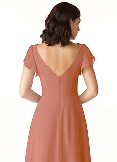 Azazie Omari Bridesmaid Dresses MAI TAI A-Line Chiffon Dress image6