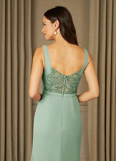 Azazie Yabelle Kleider für die Brautmutter Meerjungfrau-Linie Spitze Chiffon Kleid Agave image6