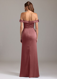 Azazie Zayla Brautjungfernkleider Wandelbar A-Linie Schulterfrei Stretch-Satin Kleid Amethyst image5