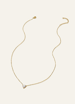 front Crystal Heart Pendant Necklace