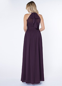 Azazie Iman Bridesmaid Dresses Plum A-Line A-Line Ruched Chiffon Dress image2