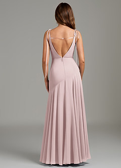 Azazie Dawn Bridesmaid Dresses Blushing Pink Mermaid Pleated Chiffon Dress image5
