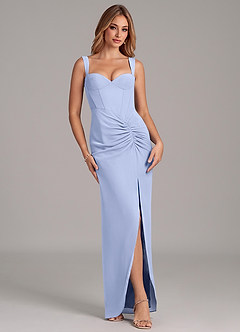 Azazie Ayla Final Sale Ice Sheath Sweetheart Neckline Chiffon Dress image3