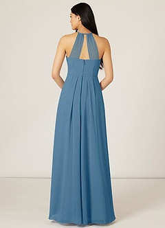 Azazie Sarah Bridesmaid Dresses Bermuda Empire Pleated Chiffon Dress image2