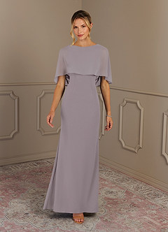 Azazie Dion Mother of the Bride Dresses Dusk Sheath Scoop Stretch Crepe Dress image3
