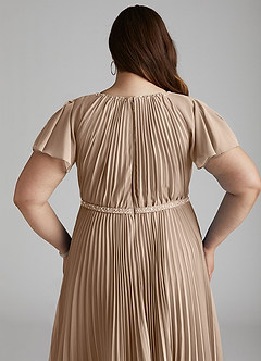 Azazie Kara Modest Bridesmaid Dresses A-Line Pleated Chiffon Floor-Length Dress image14