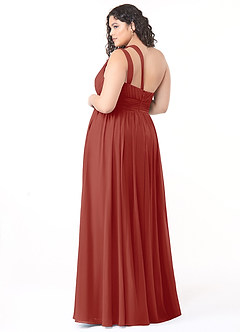 Azazie Molly Final Sale Dusty Blue A-Line One Shoulder Chiffon Dress image10