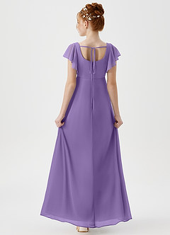 Azazie Bondi Junior A-Linie Seitliche Cut-Outs Gittergewebe Kleid Tahiti image2