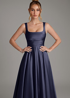 Azazie Azaria Bridesmaid Dresses Stormy A-Line Corset Stretch Satin Dress image6