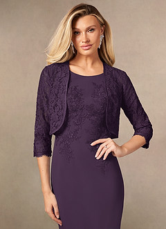 front Azazie Ainsling Lace Wrap