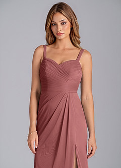 Azazie Micky Brudtärnklänningar Klänning av A-Linje i Maska Plisserad Ametist image7