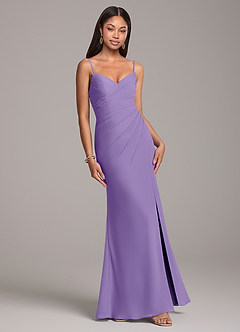 Azazie Yola Bridesmaid Dresses Tahiti Sheath Pleated Chiffon Convertible Dress image5