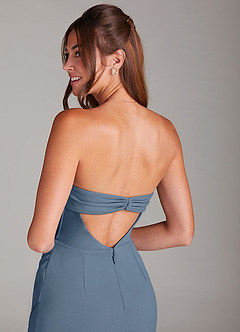 Azazie Leonis Bridesmaid Dresses Twilight Sheath Strapless Stretch Crepe Convertible Dress image5