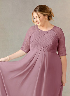 Azazie Barrymore Mother of the Bride Dresses A-Line Scoop lace Chiffon Floor-Length Dress image11