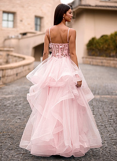 Dreama Rose Pâle Robe de bal corset en dentelle à volants image9