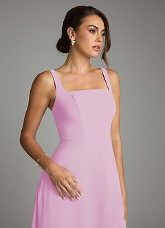 Azazie Debra Bridesmaid Dresses Candy Pink A-Line with Pockets Chiffon Convertible Dress image3