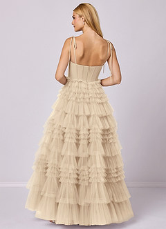 Barbie ♥ Azazie Bridesmaid Dresses Champagne A-Line Sweetheart Neckline Tulle Dress image5