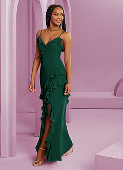 Barbie ♥ Azazie Final Sale Cabernet Sheath Chiffon Dress image1