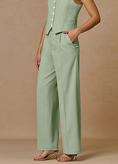 front Rowan Dusty Sage Refined Weave Performance pants