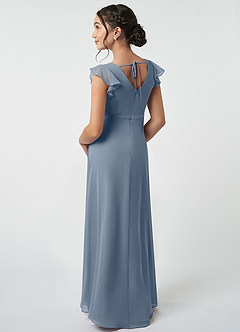 Azazie Claudine Junior Twilight A-Line Pleated Chiffon Dress image4