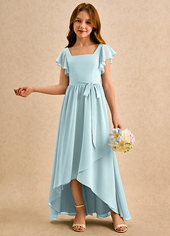 Azazie Milly Girls Formal Flower Girl Klänningar Klä A-Line i Chiffong Plisserad image4
