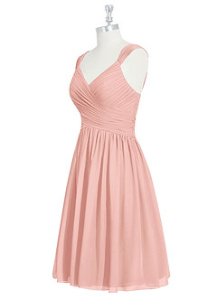 Azazie Angie Bridesmaid Dresses Rosette A-Line Corset Chiffon Dress image10