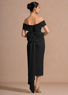 Andrea Black Midi Dress image7