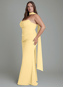 Azazie Sorrel Brudtärnklänningar Klänning av Sjöjungfru i Chiffong Korsett Smör image13