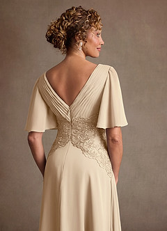 Azazie Milliat Suknie dla Matki Panny Młodej Linia A Koronka Szyfon Długość podłogi Sukienka image6