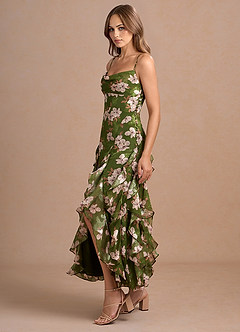 Linda Green Floral Maxi Dress image5